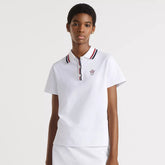 Dior Women's Spring Summer New Vibe Polo Shirt Three Colours Woven Strap Lapel Button Straight Short Sleeve Top Fashion Tennis Style T-shirt #81361