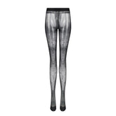 Louis Vuitton Women's Logo Jacquard Flocking Fabric Black Stocking Socks #99572