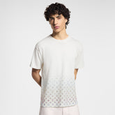 Louis Vuitton Men's Summer Colorful Diamond Letters Gradient Pattern Solid Color Round Neck Short Sleeve T-shirt #75656