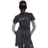 Balenciaga WASHED CRAYON POLITICAL Men's And Women's Spring/fall Casual Fashion Crewneck Pullover Retro Stretch Knit Fabric Slim Fit Short Sleeve T-shirt #79383