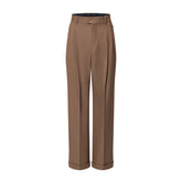Louis Vuitton Men's Spring & Autumn Solid Color Button Mid Waist Straight Leg Casual Pants #303353