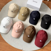Celine Men Women Fashion Vintage Cowboy Letter Embroidery Baseball Cap Blue Casual Duck Hat #75689