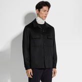 Ermenegildo Zegna Oasi Cashmere Alba Shirt Jacket Men's Luxury Solid Color Temperament Wool Shirt Fashion Casual Lapel Single Breasted Shirt Jacket Ngvp #2493