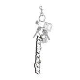 Balenciaga Men's silver (color) Letter Logo Bag Charm Keychain #99513
