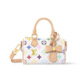 Louis Vuitton LV x TM Nano Speedy Women's Colorful Monogrammed Canvas Leather Tote Shoulder Bag Bags #75792