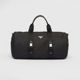 Prada Black Re-nylon and Saffiano Leather Duffle Bag #335984