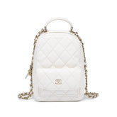 Chanel Women's Solid Color Chain Shoulder Strap Grained Cowhide Mini Backpack Bag Bags #77138