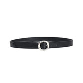 Chrome Hearts Men's Silver Buckle Solid Colour Cowhide Belt 2.5CM And 3.8CM #76945