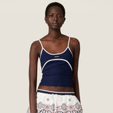 MiuMiu Women's Summer Solid Color Cotton Slim Fit Stretch Tank Top #77477