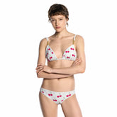Louis Vuitton LV x TM ? Women's Cherry Print Triangle Knit Bikini Top Swimsuit Swim Bottoms #81514