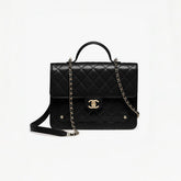 Chanel Chain WalletIn Polished Lambskin And Gold Tone Metal Retro College Style Backpack #332641