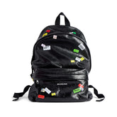 Balenciaga Men's Explorer Backpack With Logo College-Style Solid Color Vintage-Washed Oil-Waxed Leather Casual Bag Bags 5032212AB531084 #81723