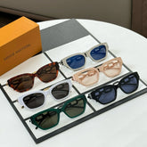 Louis Vuitton LV EDGE Men's Cat Eye Sunglasses Plate Frames Eyeglasses Glasses #97811