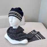 Dior WHITE Knitted Hat Scarf Two-Piece Set #21981
