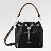 Louis Vuitton LV Women's Handbag NO WAY Black Lambskin Rock-Style Bucket Bag New Style Male And Lady M14377 #194550
