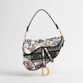 Dior Women's Saddle Bag Stirrup And D-ring Charm Multi-coloured Embroidered Butterfly Design Flap Saddle Bag Handbag And Shoulder Bags M0446CESE-M918 #197332