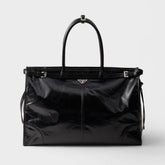 PRADA Black Prada Bonnie Leather Tote Bag #381312