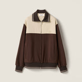 MiuMiu Women's Spring/Fall Fashion Casual Collared Zipper Color-Block Cardigan Jacket #79326