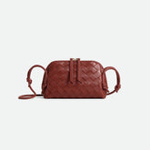 Bottega Veneta Women's Concert Intrecciato Weave Adjustable Tubular Shoulder Strap Sliding Knotted Sheepskin Clutch #332754