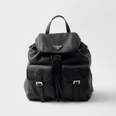 PRADA Black Medium Leather Backpack #383384