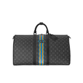 Louis Vuitton Keepall Bandoulière 55 Men's Solid Color Letter Print Removable Adjustable Shoulder Strap Leather And Canvas Handbag Shoulder Bag Bags #77243