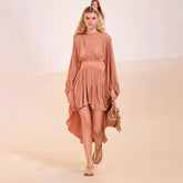 Zimmermann Women's Spring Summer Elegant Long Dress Fashion Temperament Bat Sleeve Long Dress Vacation Casual Dresses #81391