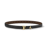 Louis Vuitton Women's Black Brown Reversible Leather Belt Width 2cm #73231