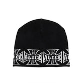 Alice Hollywood Black And White Cross Logo Imperial Cold Cap Knitted Cap Opium Wind Playboi Men Women Fall And Winter Fashion Accessories Ngvp #1884