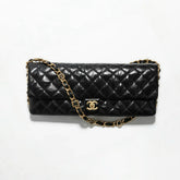 Chanel 24A Chain Shoulder Strap Flap Diamond Shiny Sheepskin Shoulder Crossbody Bag #333559