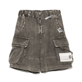 Maison Mihara Yasuhiro Men's Faded Effect Work Pants Summer Vintage Loose Zipper Large Pocket Shorts Ngvp #1921