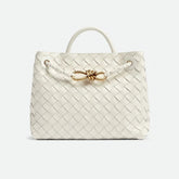 Bottega Veneta Andiamo Leather Woven Square Crossbody Bag Elegant Casual Handbag #194707