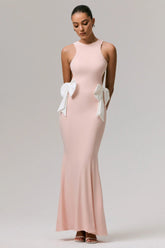 By Your Side | Pink Cut-Out Maxi Dress With Bows