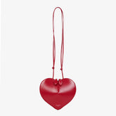 Alaia Women's Coeur Logo Printed Solid Color Zipper Closure Adjustable Shoulder Strap Leather Three-Dimensional Love Handbag Casual Shoulder Crossbody Bag Ngvp #8331