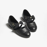 Chanel Women's Spring/Fall Fashion Classic Round Toe Slip On Leather Flat Low Top Mary Jane Dance Shoes Shoe #79239