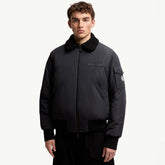 Moncler Men's Black Maulevrier Reversible Teddy Fleece Bomber Jacket #332812