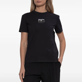 Dolce&Gabbana Women's Summer Hot Drill Logo Print Round Neck Cotton Short Sleeve T-Shirt #75158
