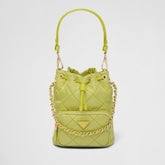 Prada Versatile Re-nylon Recycled Nylon Shoulder Bag Women's Mini Clutch With Diamond Quilting And Drawstring Closure 1bh0382aosvtoo #195681
