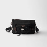 PRADA Black Prada Speedrock Re-nylon Leather Shoulder Bag #334216