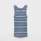 Prada Women's Summer Color Block Striped Print Knitted Sleeveless Tank Top #77155