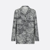 Dior Women's Spring/Summer/Fall Dioriviera Printed Loose Collar Long Sleeve Shirt Silk Elastic Waist Casual Straight Leg Pants Homewear Ngvp #2269