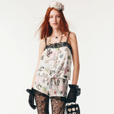 Chanel Women's Summer Fashion Casual Silk Print Patchwork Lace Letter Embroidery Sleeveless Tank Top Vest #78694