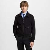 Louis Vuitton Men's Fall/Winter Fashion Casual Solid Color Lapel Zipper Double Faced Waist Tuck Wool Jacket #78932