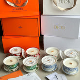 2 Piece Porcelain Tea Cup Candle Gift Set