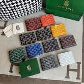Goyard Victoire Wallet Short Folding Card Wallet Small Exquisite Color Blocking Letter Logo Money Clip Bags #71345