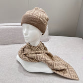 Fendi Knitted Cashmere Scarf Hat #96644