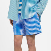 Louis Vuitton Men's Summer Solid Colour Striped Print Casual Drawstring Beach Shorts #77411