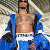 Vetements Men's Printed Letter Webbing Cotton Elastic Breathable Long Boxer Briefs Comfortable High Street Underpants Accessories #9952