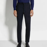 Ermenegildo Zegna Men's Fall/Winter Wool Blend Solid Color Mid-Rise Casual Straight-Leg Drawstring Sweatpants Ngvp #2517