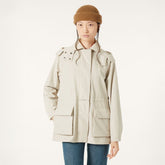 Loro Piana Women's Horsey Mini Parka Solid Color Standing Collar Zipper Cashmere Loose Long Sleeve Hooded Jacket Ngvp #1926