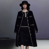 Chanel Solid Color Round Neck Single Breasted Jacket #333196